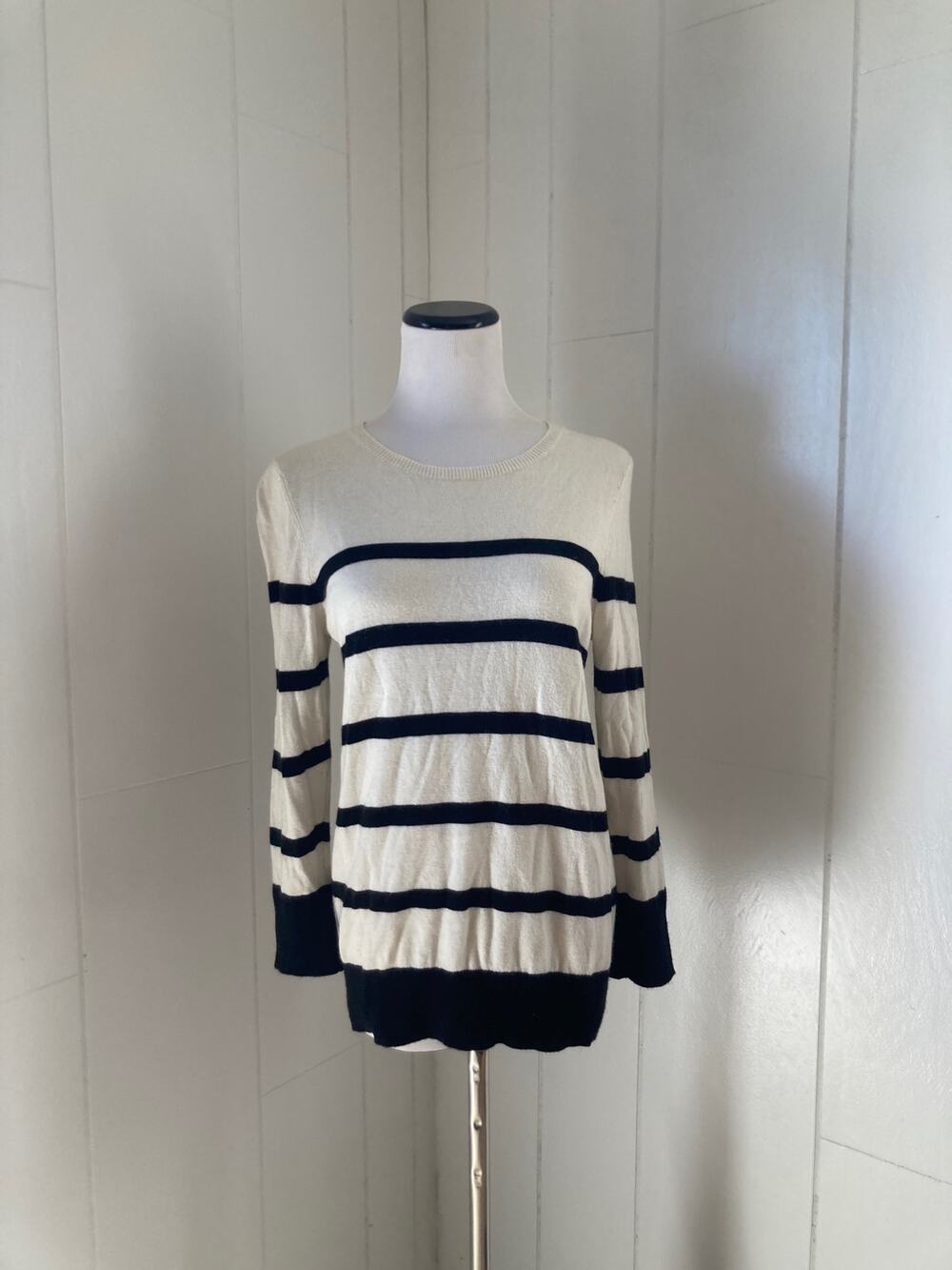 LOFT Striped Pullover Sweater, Size S
